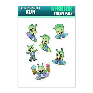 Nebulor Sticker Pack glossy monster stickers by Run Monster Run