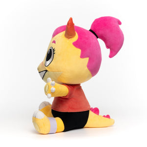 Angled side view of Zappy Plush collectible