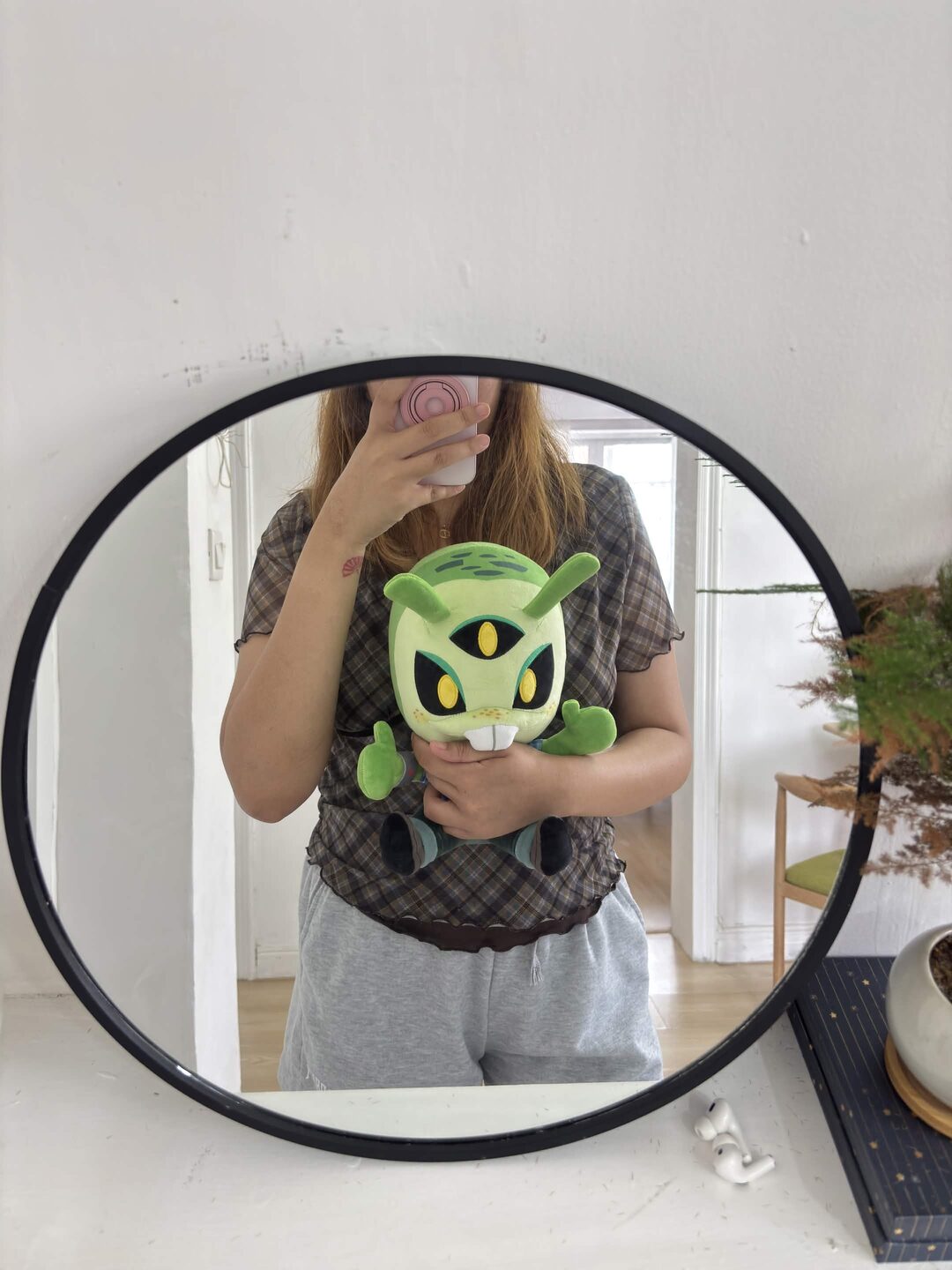 The Nebulor plushie settling in at home
